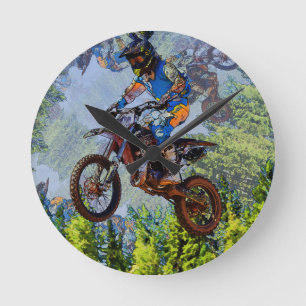 Dirt-Biking Dwaas - Motocross Racers Poster Ronde Klok