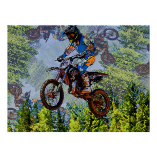 Dirt-Biking Fools- Motocross Racers Perfect Poster