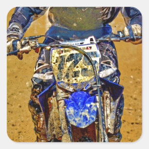 Dirt-Biking Moto-X Champ Designer #Gift Vierkante Sticker