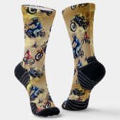 Dirt Cross Off-road Art Sokken (Gebogen)