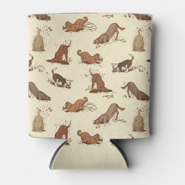 Dirt Digging Dogs - strandvakantie patroon. Blikjeskoeler