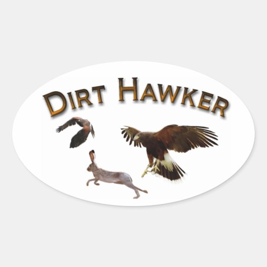 Dirt Hawker Ovale Sticker (Voorkant)