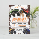 Dirt Monster Camion Invitation Anniversaire (Debout devant)