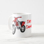 Dirt Motorbike Coffee Mok (Voorkant links)