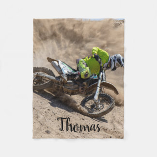 Dirt Motorcycle Bike Motocross-racisme, gepersonal Fleece Deken