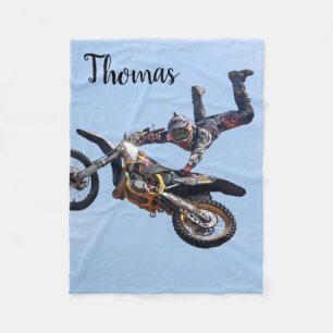 Dirt Motorcycle Bike Motocross-racisme, gepersonal Fleece Deken