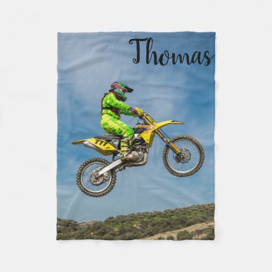 Dirt Motorcycle Bike Motocross-racisme, gepersonal Fleece Deken (Voorkant)