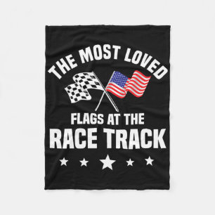 Dirt Track Racing Automobile Race American Indepen Fleece Deken