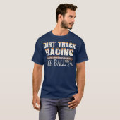Dirt Track Racing Flag Funny Mud Design T-shirt (Voorkant volledig)