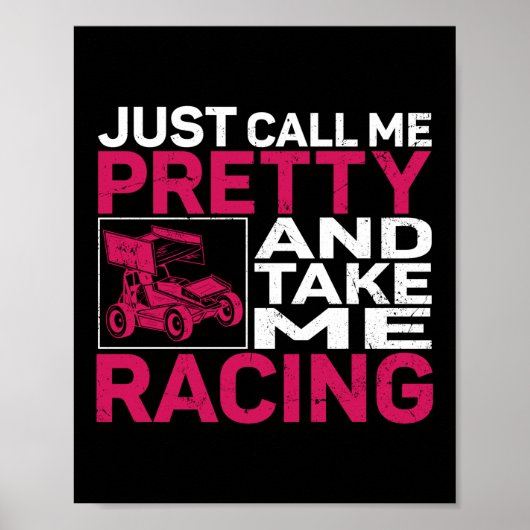 Dirt Track Racing noem me gewoon en neem me mee Poster (Voorkant)