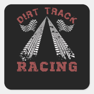 Dirt Track Racing - Sprint Car Fan Vierkante Sticker