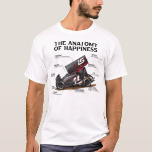 Dirt Track Sprint Cars Racing Anatomy Lover Appare T-shirt