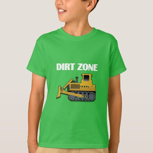 Dirt Zone (Bulldozer) - Kinderen Basic T-Shirt (Voorkant)