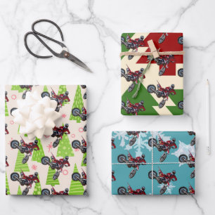 Dirtbike Cool Bike Kerstvakantie Inpakpapier Vel