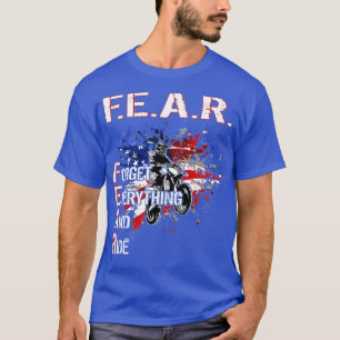 Dirtbike Motocross vergeet alles en rijdt op MX U T-shirt