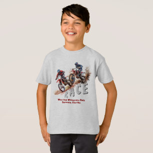 Dirtbike Racing Motorcross Boys op maat T-shirt