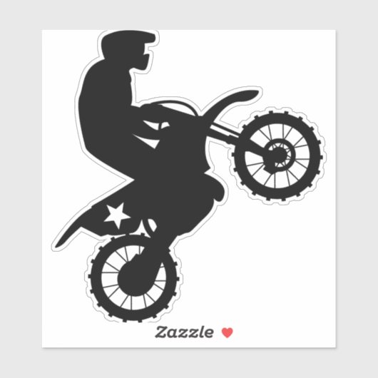 DIRTBIKER MOTORCYCLE STICKER DECAL (Feuille)