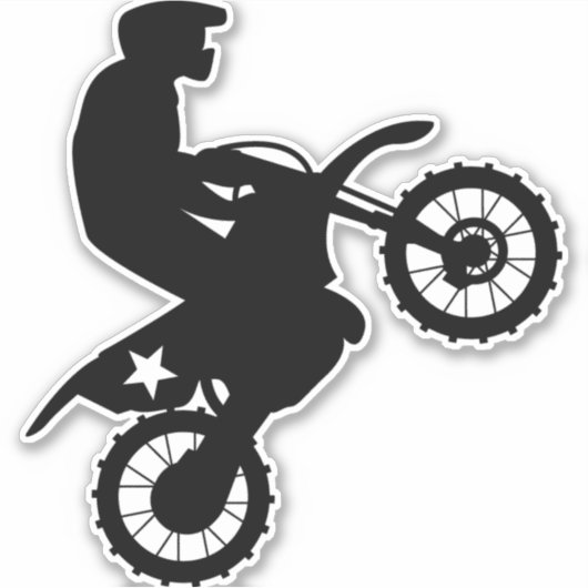 DIRTBIKER MOTORCYCLE STICKER DECAL (Devant)