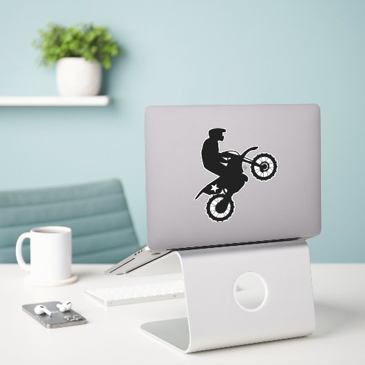 DIRTBIKER MOTORCYCLE STICKER DECAL (Ordinateur portable sur le bureau)