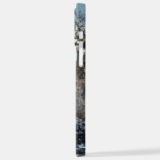 Dirte fietserrider gooit kussen iPhone hoesje (Linkerkant)