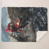 Dirte fietserrider gooit kussen sherpa deken (Voorkant (horizontaal))