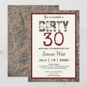 Dirty 30 30th Birthday Kaart (Voorkant / Achterkant)