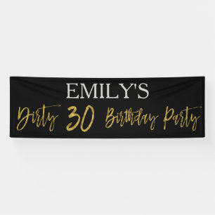Dirty 30 aankondigingspartij banner