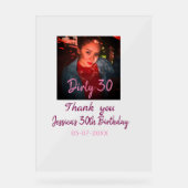 Dirty 30 Anniversaire ajouter nom rose ajouter dat (Recto)