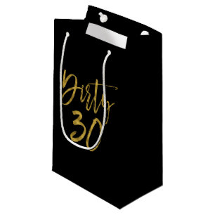 Dirty 30 Gold Foil Birthday Gift Bag Klein Cadeauzakje