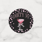 Dirty 30 Roze Coquette Verjaardagsfeestje Confetti (Kleine voorkant)