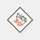 Dirty 30 Verjaardag Servet (Hoek)