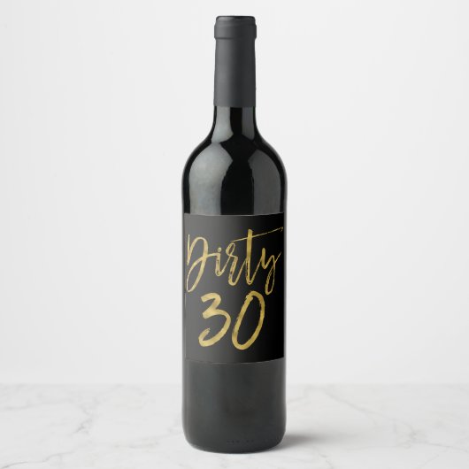 Dirty 30 Vin Étiquette pour Anniversaire (Devant)