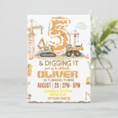 Dirty 3e année Construction Invitation d'anniversa (Debout devant)