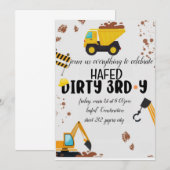 Dirty 3e année Troisième anniversaire Invitation (Devant / Derrière)