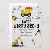 Dirty 3e année Troisième anniversaire Invitation (Devant / Derrière)