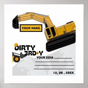 Dirty 3rd-Y Derde Verjaardag Poster