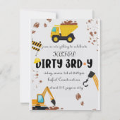 Dirty 3rd-Y derde verjaardag uitnodiging (Voorkant)