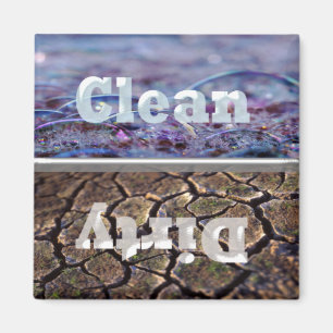 Dirty and Bubbles Clean Dirty Dishwasher Magnet Magneet