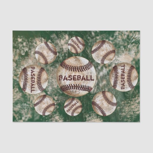 Dirty  Baseball Tissue Paper Uw KLEUR Tissuepapier (Voorkant)