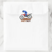 Dirty Boy Motocross Vierkante Sticker (Tas)