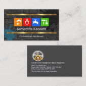 Dirty Brick Wall Handyman Gereedschap Visitekaartje (Voorkant / Achterkant)