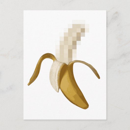 Dirty Censored Peeled Banana Briefkaart (Voorkant)