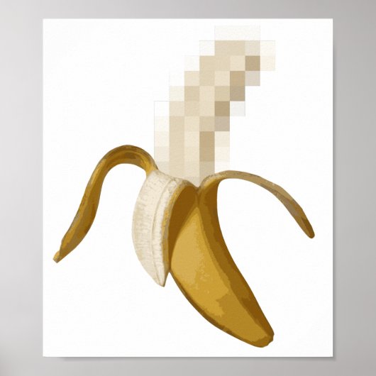 Dirty Censored Peeled Banana Poster (Voorkant)