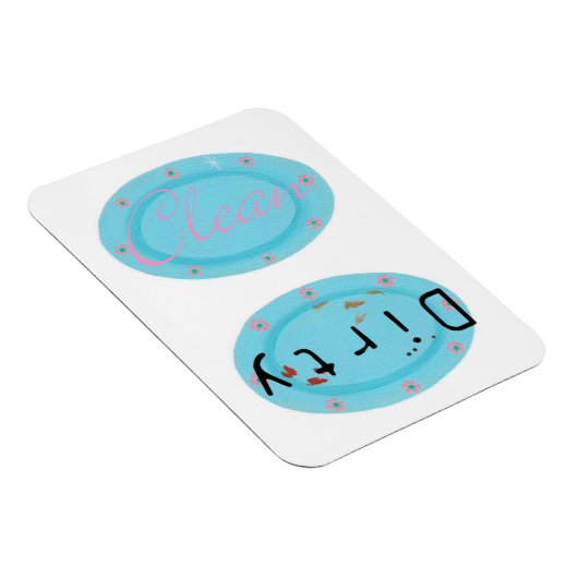 Dirty Clean Blue Borden Vaatwasmachinemagneten Magneet (Rechterzijde)