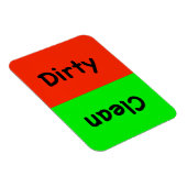 Dirty/Clean Dishwas Magnet Magneet (Rechterzijde)