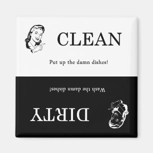Dirty / Clean Dishwaser Magnet Magneet