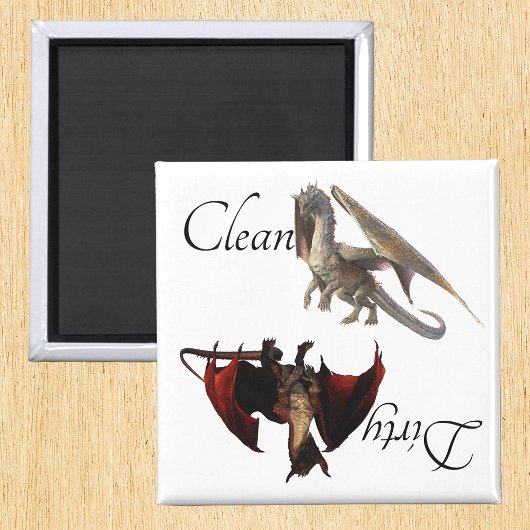 Dirty Clean Dishwasher Magnet Dragon Magneet