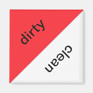 Dirty / Clean Dishwasher magnet Magneet