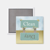 Dirty Clean Dishwasher Magnet van Heard_ Magneet (Voorkant / Achterkant)