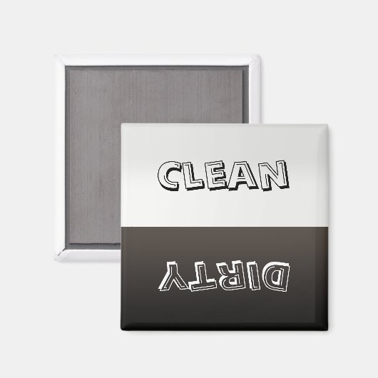 Dirty Clean Gepersonaliseerd wasmachine Magnet Magneet (Voorkant / Achterkant)